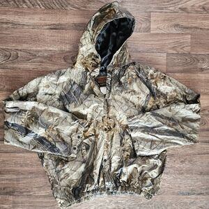 Vintage Sterns Dry Wear Realtree Camo Hunting Jacket Rain Gear Size XXL